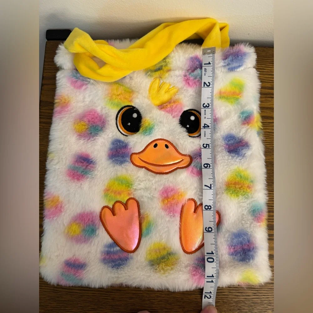 Colorful Duck Plush Tote Bag